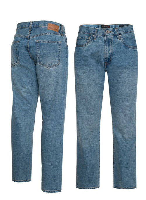 Men's Straight Leg Denim Jeans, 100% Cotton Denim Jeans