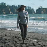 Microweight - Women's Wool 1/4 Zip Sun Hoodie Woolverino