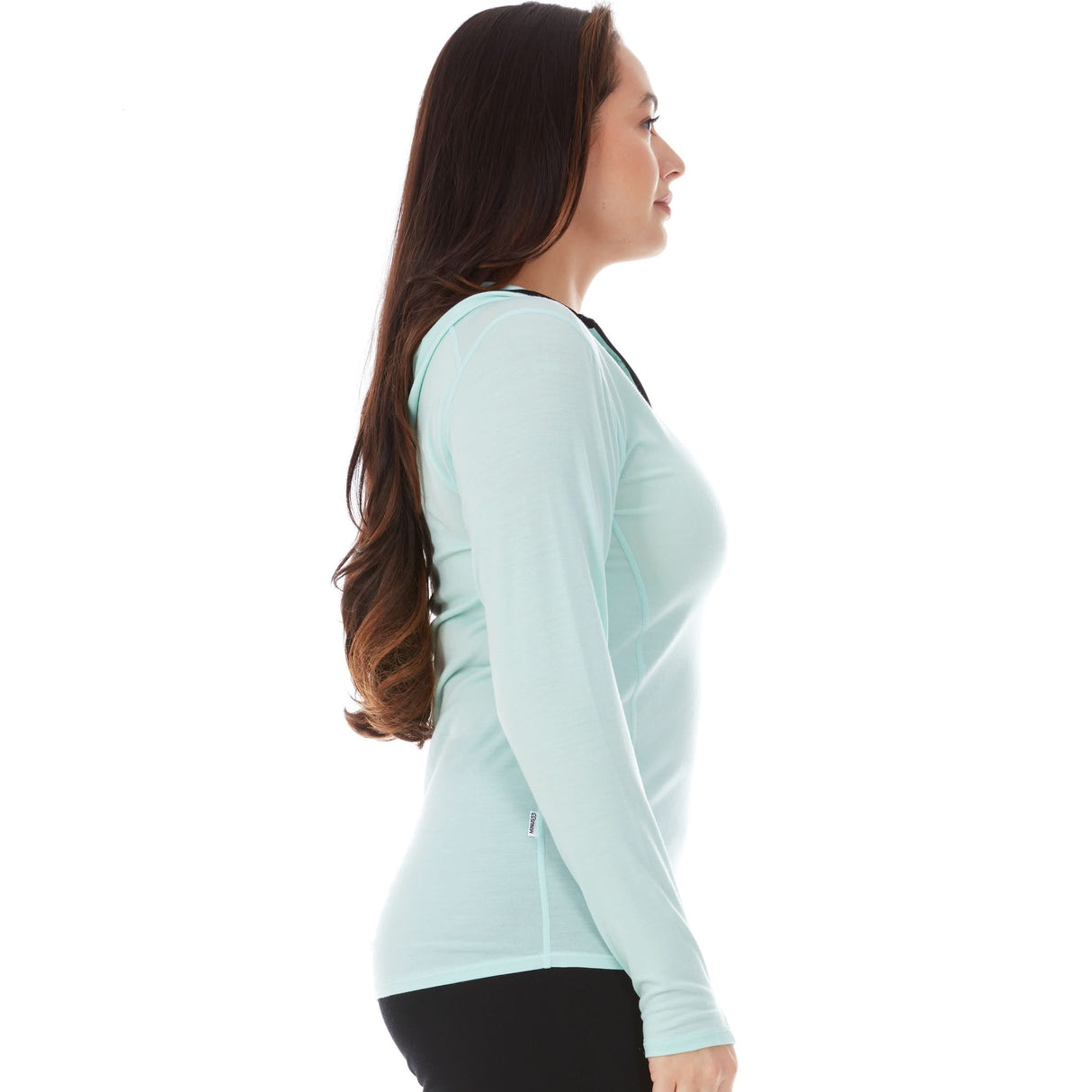 Microweight - Women's Wool 1/4 Zip Sun Hoodie Woolverino