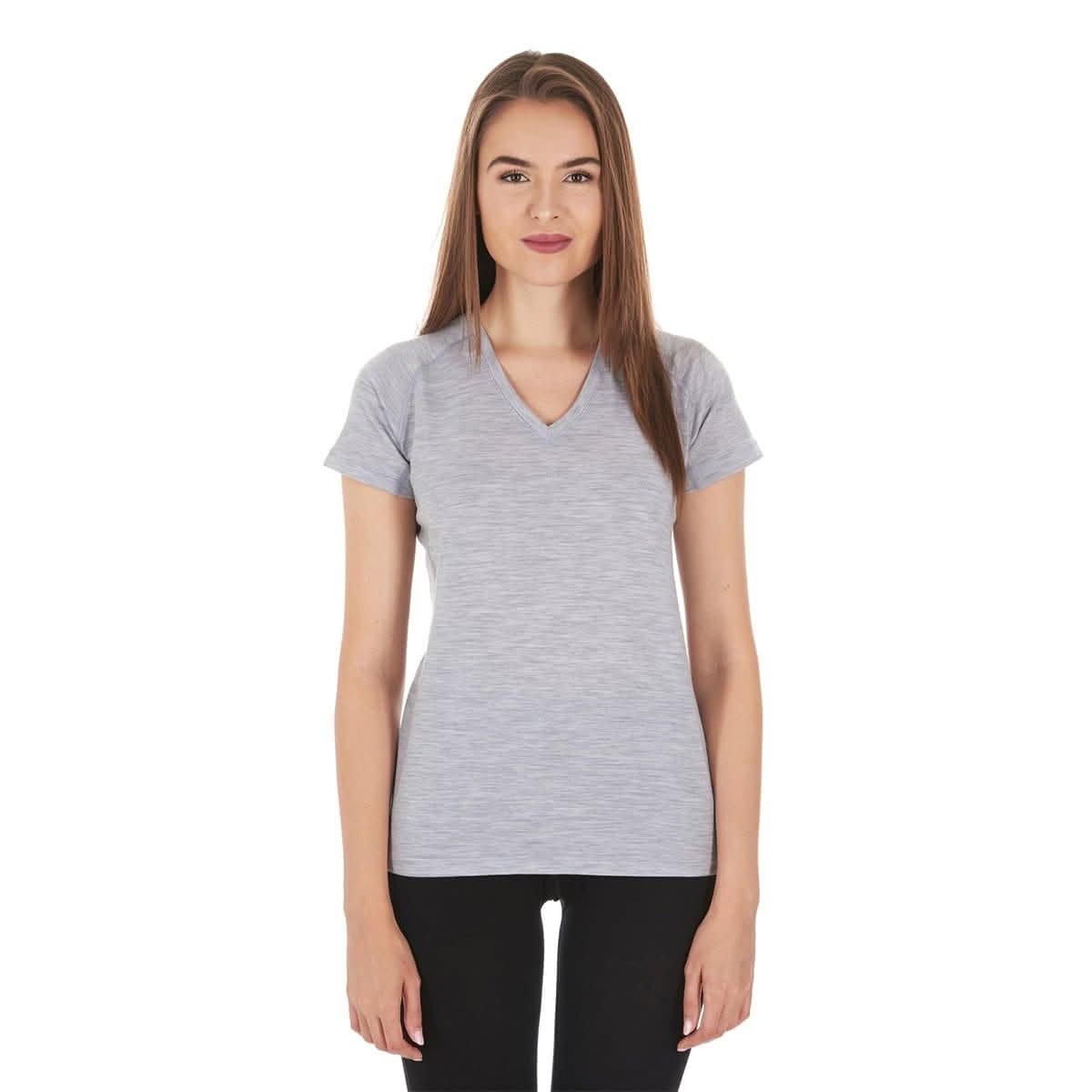 Women's Microweight Wool V-Neck T-Shirt Woolverino