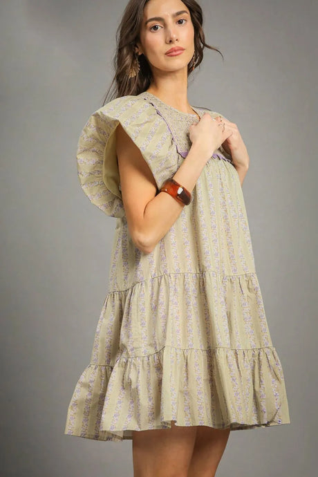 tiered minidress, floral minidress