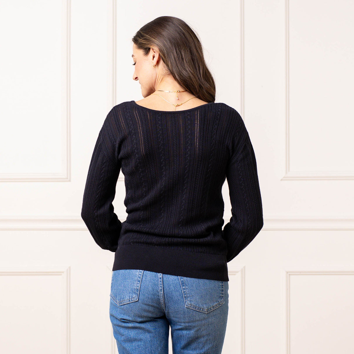 Women's 100% Cotton Reversible Wrap Sweater