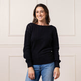 Women's 100% Cotton Reversible Wrap Sweater