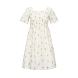 Women's Bell Sleeve Smocked Dress, 100% Organic Cotton