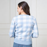 Women's Organic Intarsia Sweater Cardigan