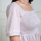 Women's Organic Bell Sleeve Smocked Dress