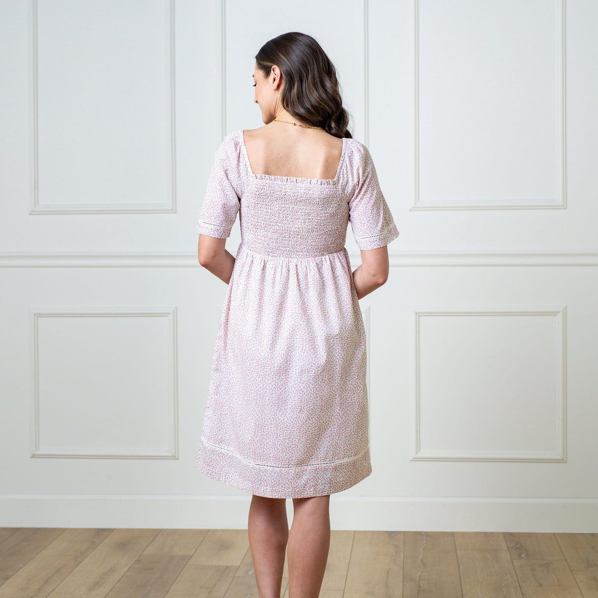 Women's Organic Bell Sleeve Smocked Dress