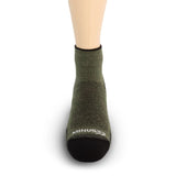 green low rise hiking socks