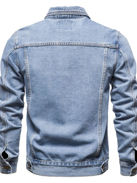 back of jean jacket, faded jean jacket