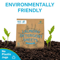 Laundry Sheets, Unscented Plastic-Free Detergent Sheets, Ultra Concentrated