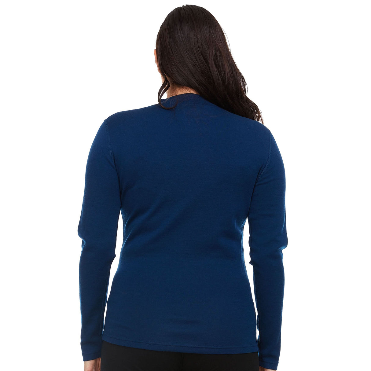 Women's Long Sleeve Mock Neck 100% Merino Wool