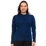 Women's Long Sleeve Mock Neck 100% Merino Wool