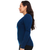 Women's Long Sleeve Mock Neck 100% Merino Wool