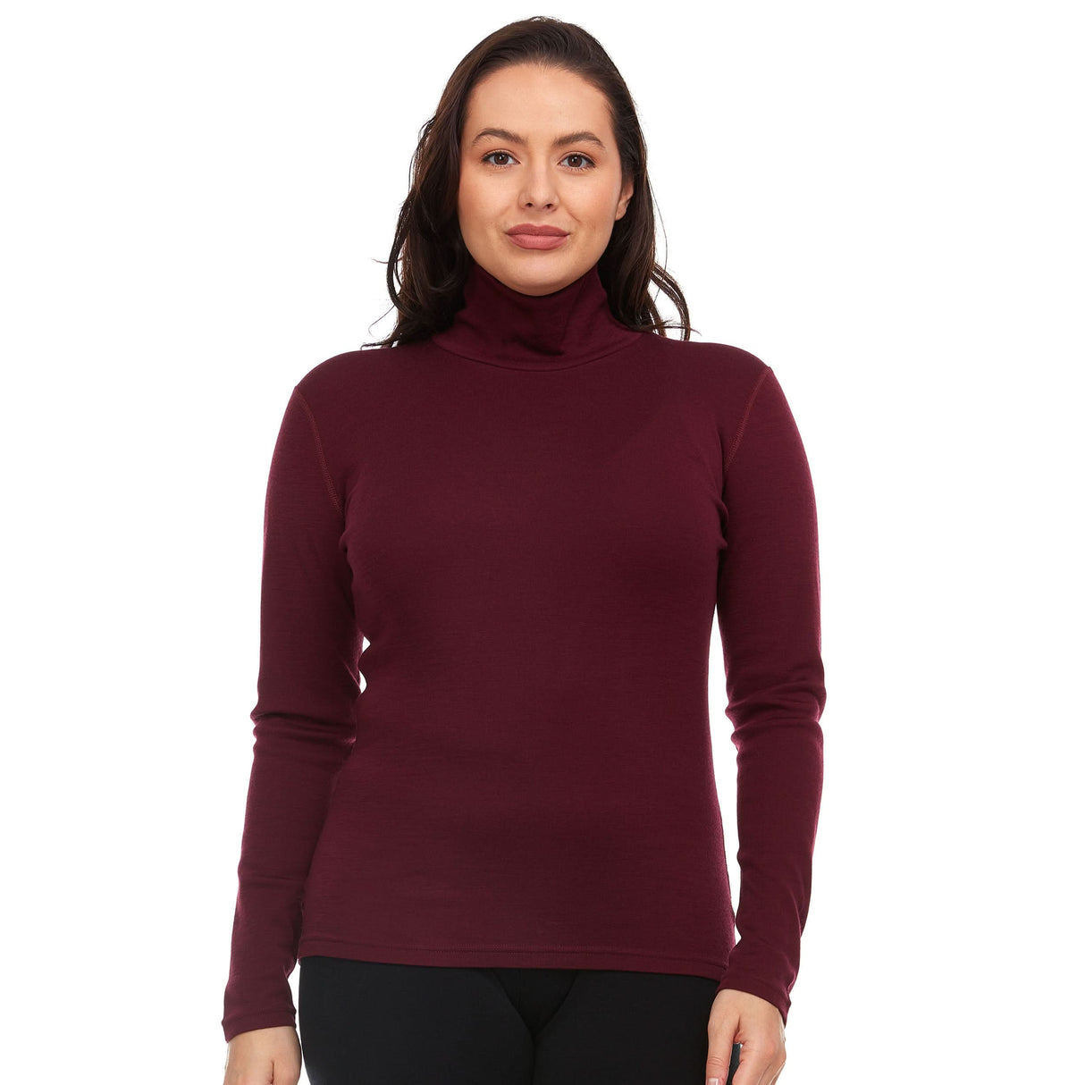 Women's Long Sleeve Turtleneck 100% Merino Wool