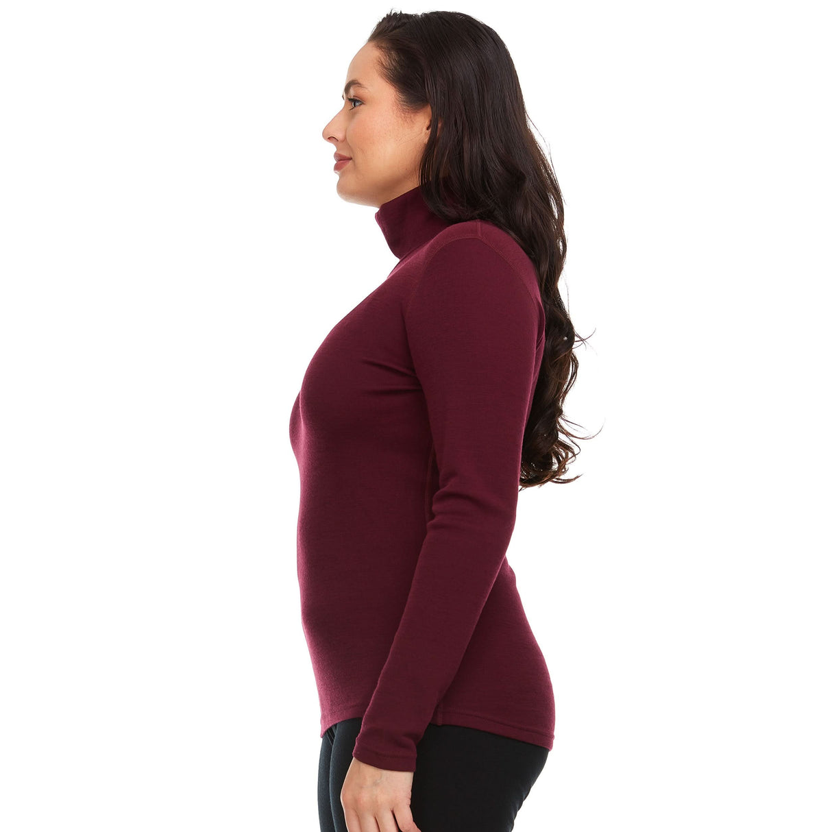 Women's Long Sleeve Turtleneck 100% Merino Wool