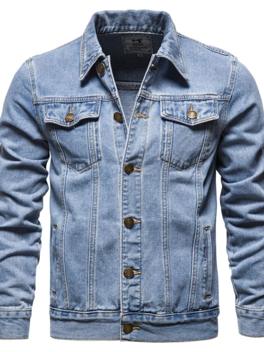 faded jean jacket