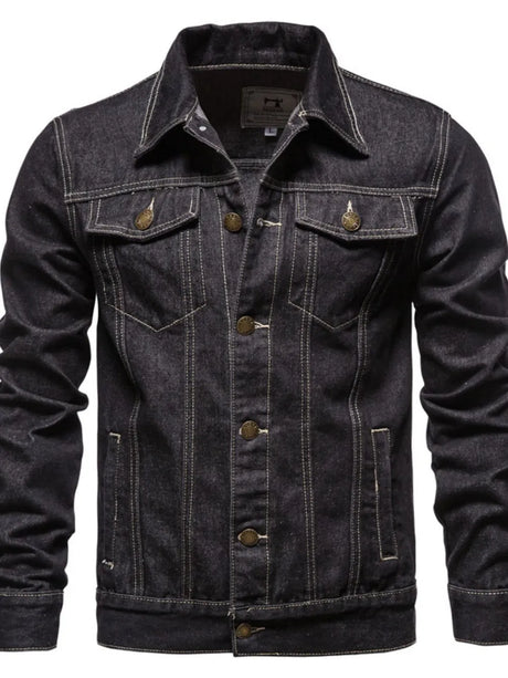 black jean jacket, black denim jacket