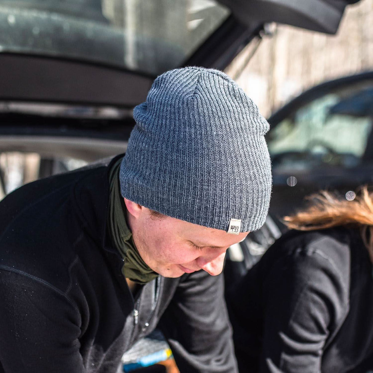 Everyday Rib Knit Beanie 100% Merino Wool