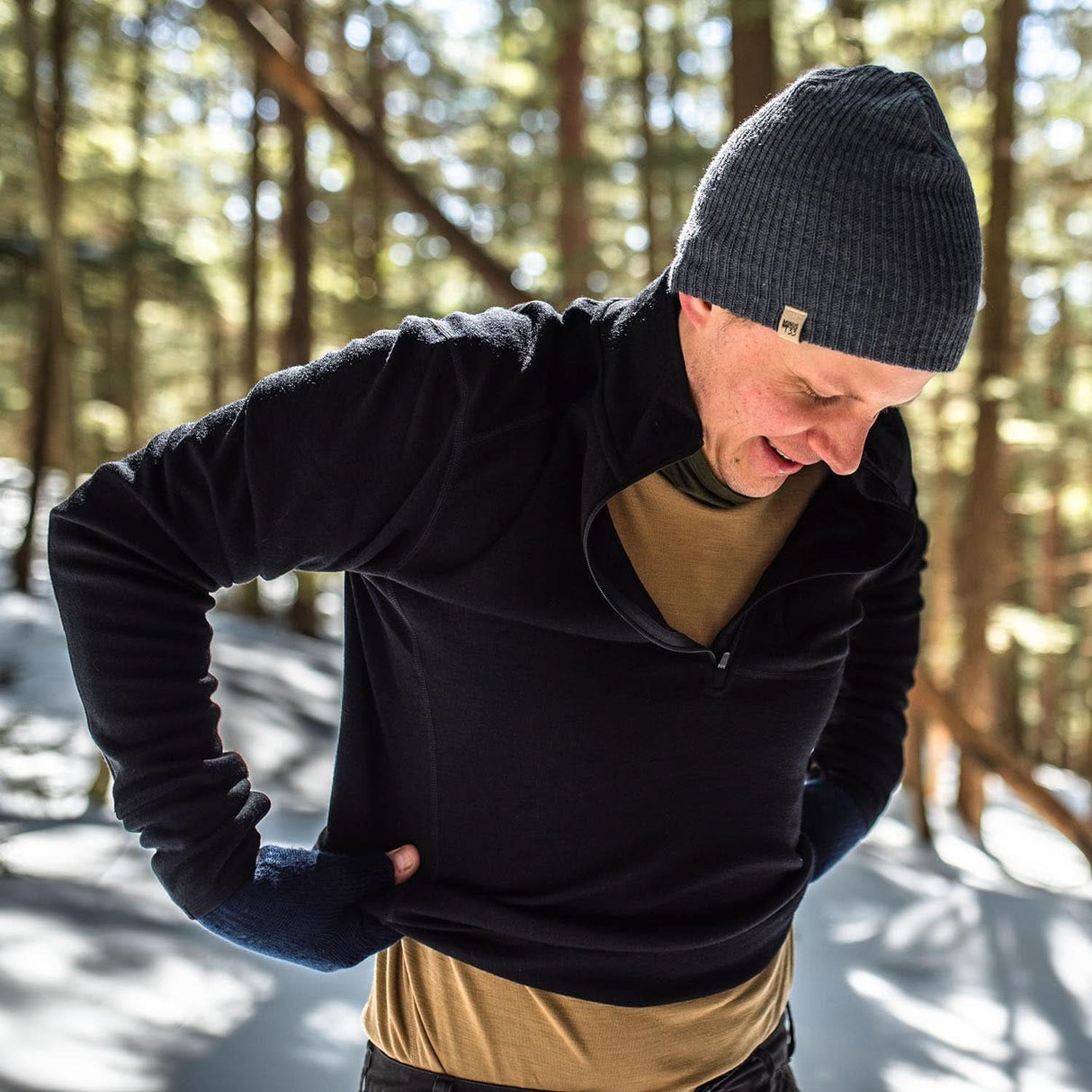 Men's Heavyweight Wool 1/4 Zip Wilderness