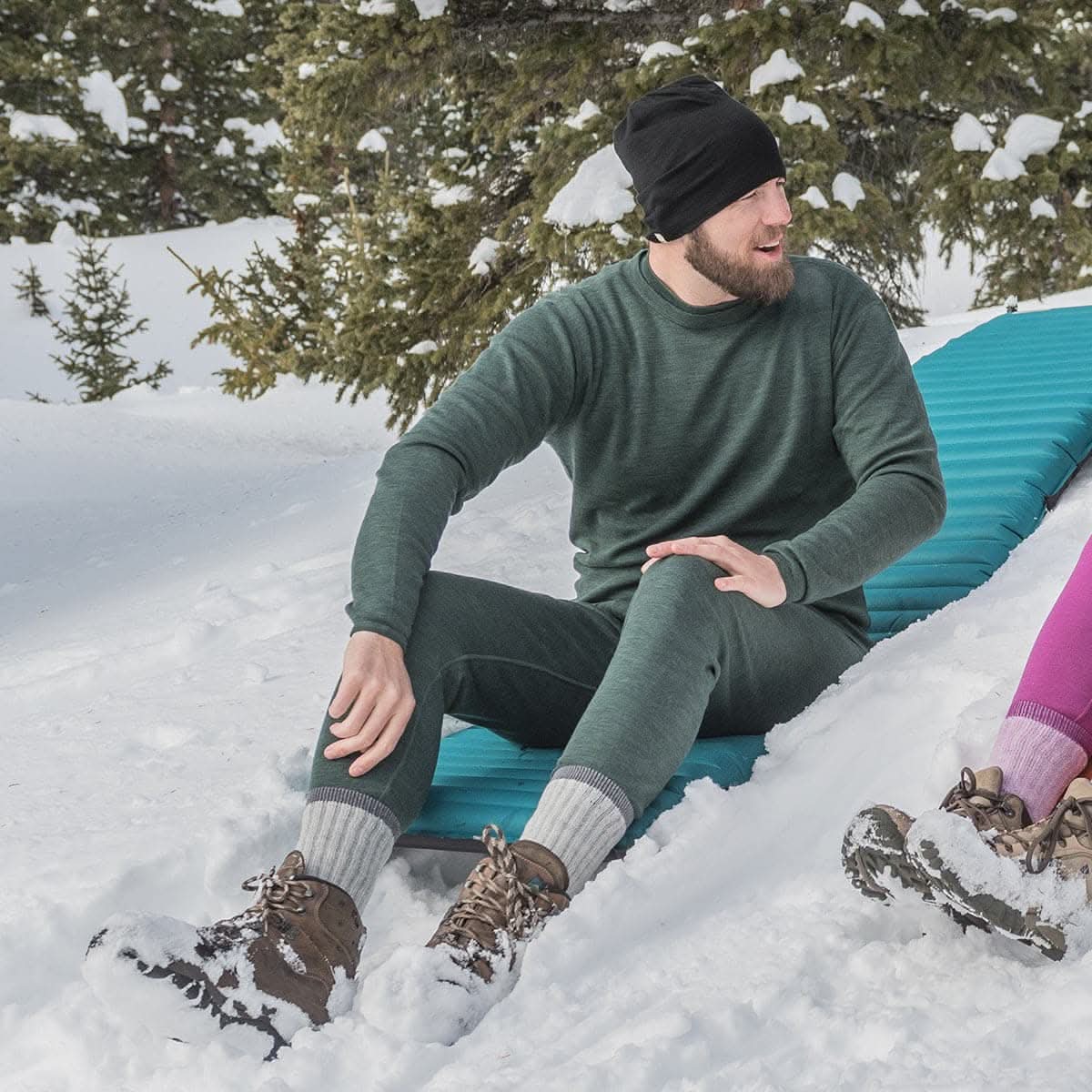 Midweight Men's Long Underwear Bottom 100% Merino Wool