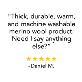 Men's Heavyweight 1/4 Zip, 100% Merino Wool