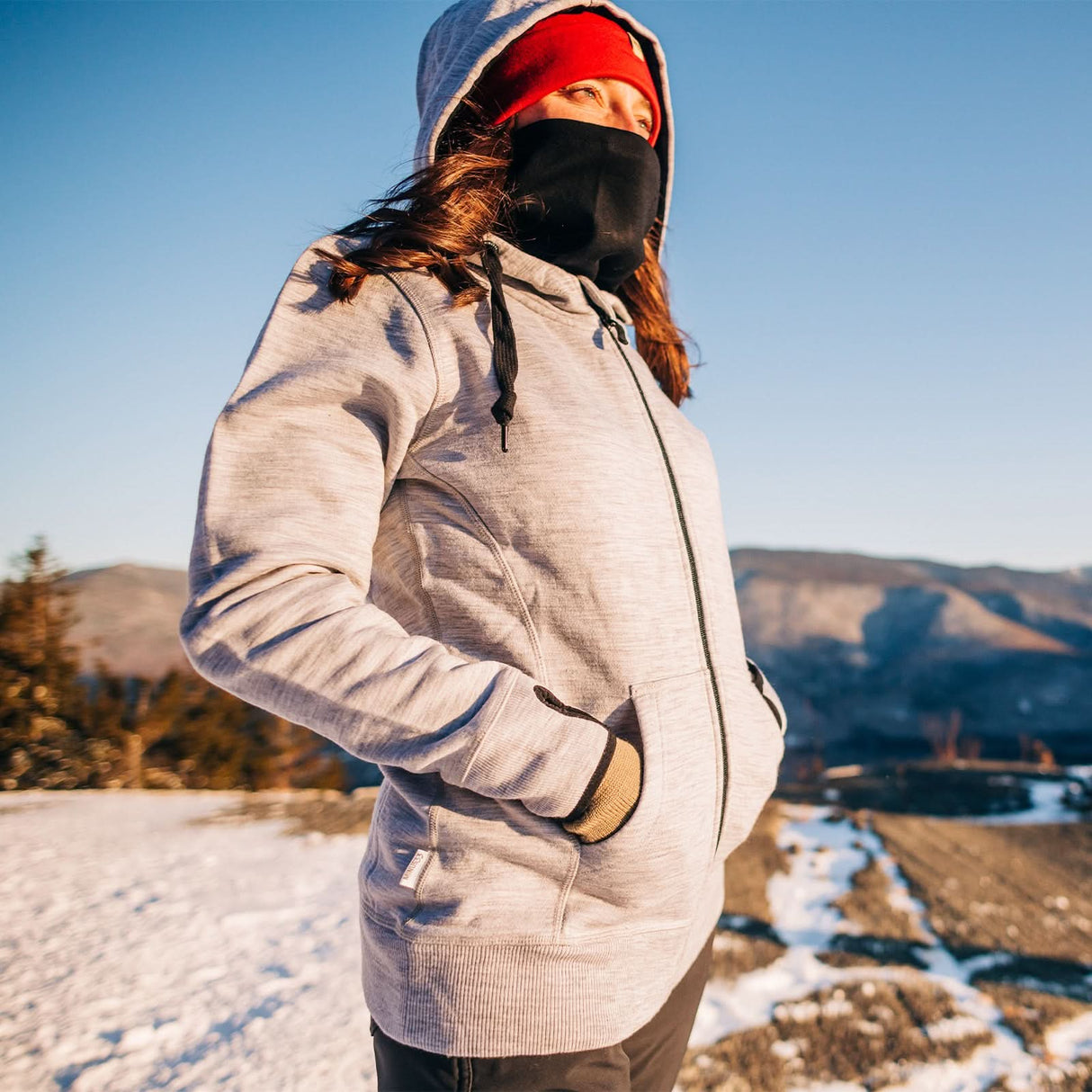 Women's Brushed Wool Hoodie Kodiak Fleece