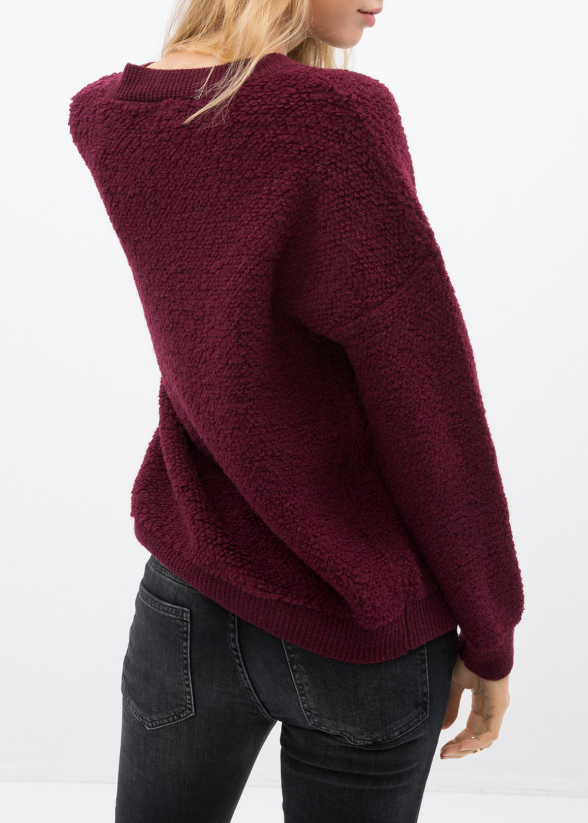 Women's Rag Wool Knit Crew Neck Sweater
