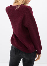 Women's Rag Wool Knit Crew Neck Sweater