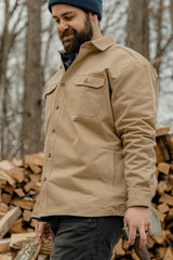 Men's Lined Yukon Flannel Shirt Jacket, Tan