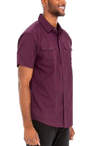Men's Classic Two Pocket Button Down Shirt, Men's Shirts