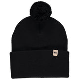 Knit Cuff Pom Beanie - Midweight, 100% Merino Wool