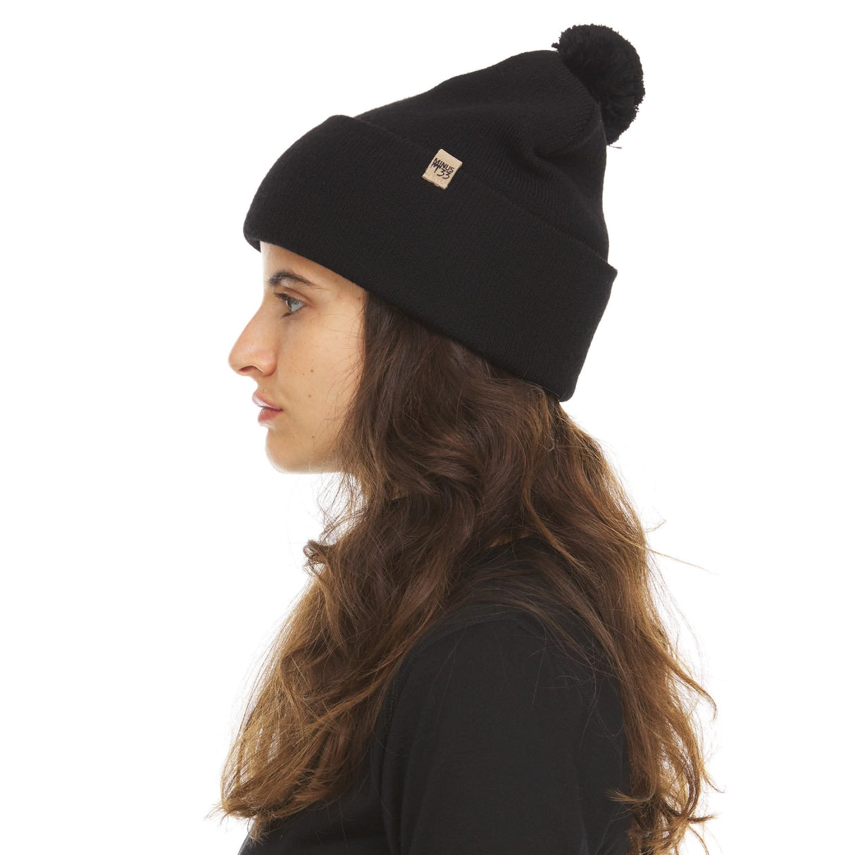 Knit Cuff Pom Beanie - Midweight, 100% Merino Wool