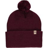 Knit Cuff Pom Beanie - Midweight, 100% Merino Wool