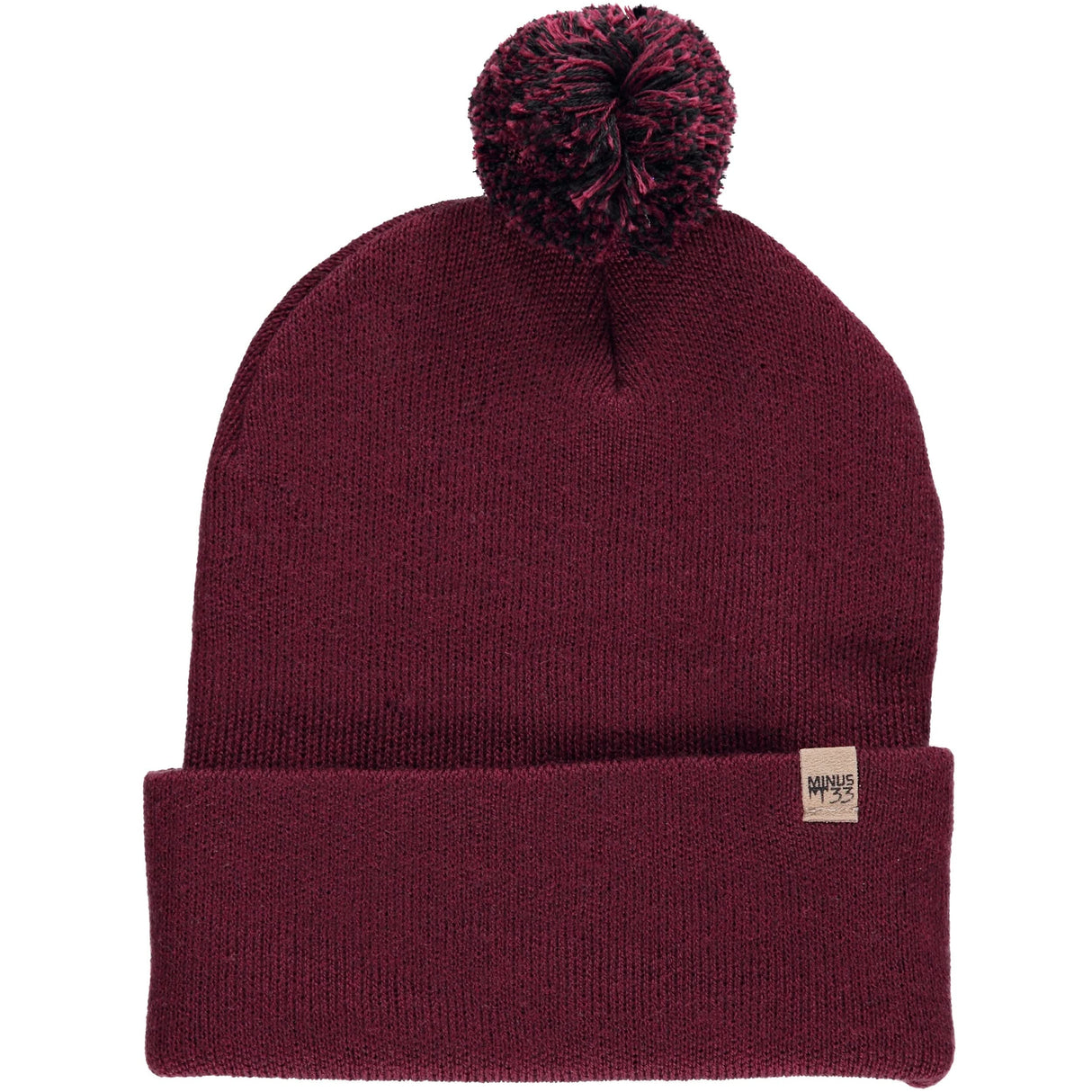 Knit Cuff Pom Beanie - Midweight, 100% Merino Wool