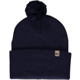 Knit Cuff Pom Beanie - Midweight, 100% Merino Wool