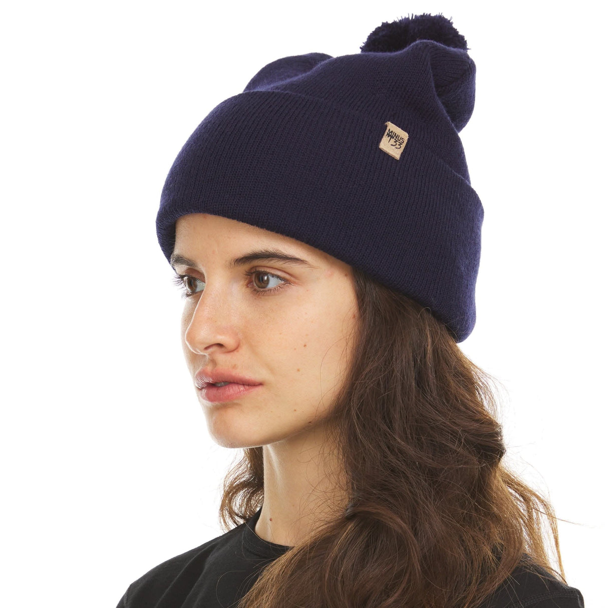 Knit Cuff Pom Beanie - Midweight, 100% Merino Wool