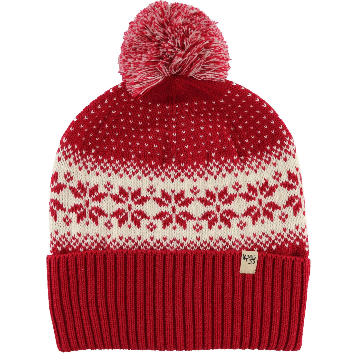 Knit Cuff Pom Beanie - Midweight, 100% Merino Wool