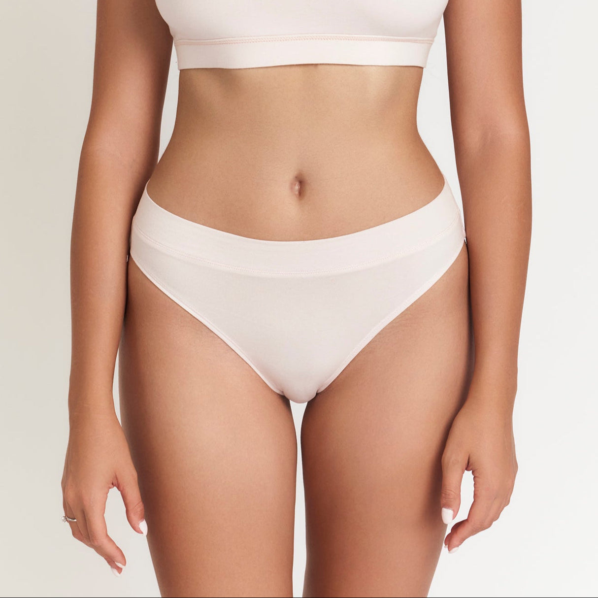 Cheeky Tanga Women's GOTS-Certified Organic Cotton Briefs, White