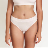 Cheeky Tanga Women's GOTS-Certified Organic Cotton Briefs, White