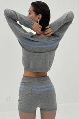 Women's Cashmere Wool Stripe Cardigan