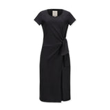 Organic Knit Tie Midi Dress