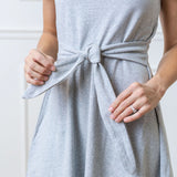 Women's Organic Cotton Tie-Waist Knit Dress