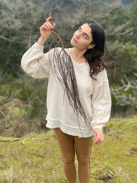 green fashion, organic cotton long sleeve shirt
