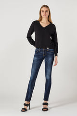 Fiona Organic Cotton V-Neck Sweatshirt
