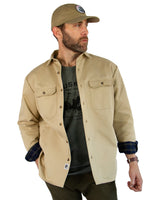 Men's Lined Yukon Flannel Shirt Jacket, Tan