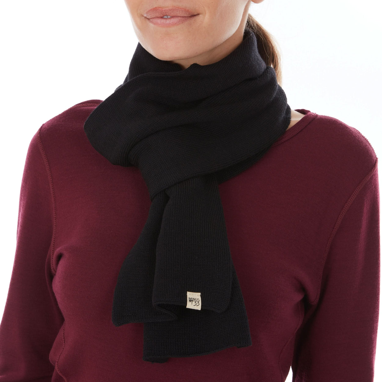 Knit Scarf, Midweight 100% Merino Wool