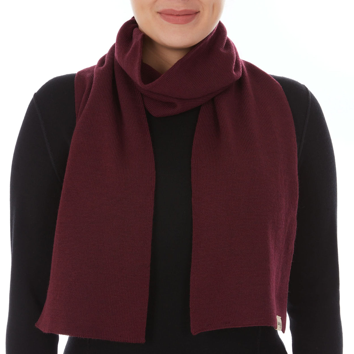 Knit Scarf, Midweight 100% Merino Wool