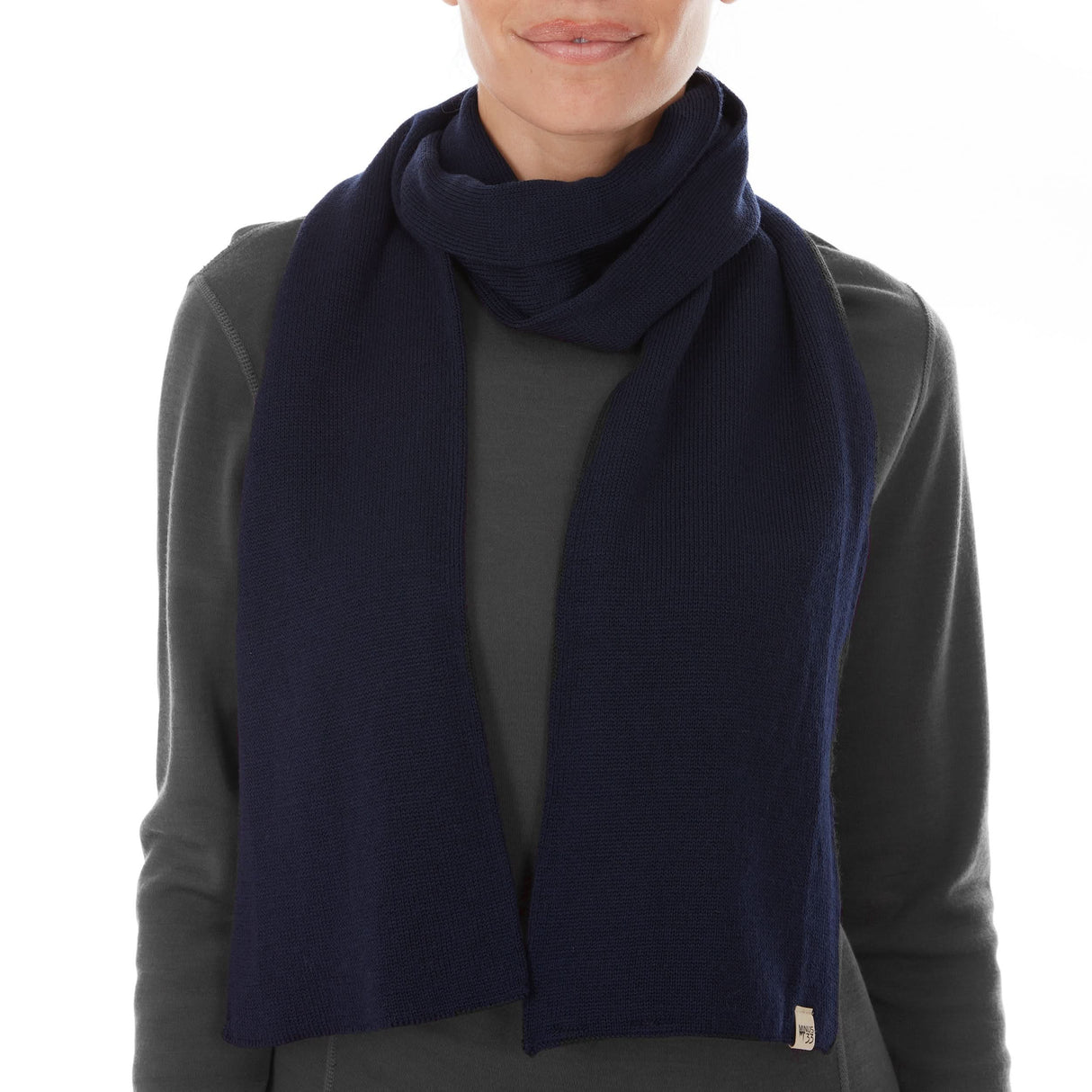 Knit Scarf, Midweight 100% Merino Wool