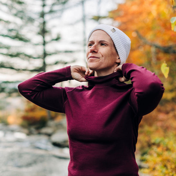 Women's Long Sleeve Turtleneck 100% Merino Wool