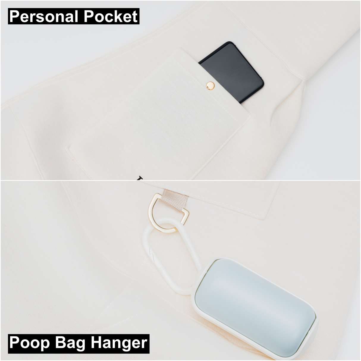 Pet Sling Carrier for Small Pets, Dog Sling with Cell Phone Pouch